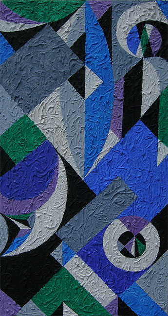 Blue Dimensions Modern Art - Mixed Media - Yuri Salzman